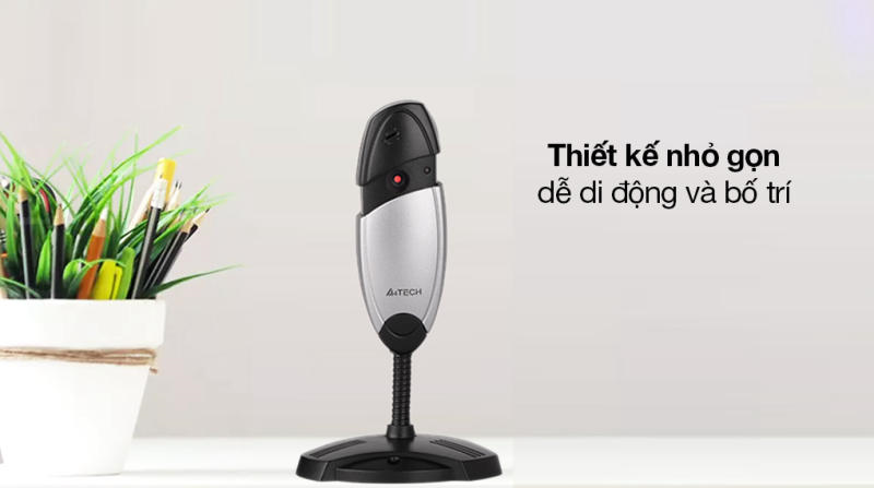 Webcam A4Tech có thiết kế nhỏ gọn, dễ dàng lắp đặt